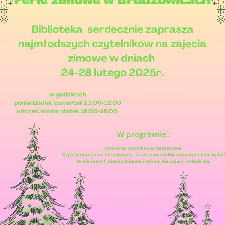 Ferie Zimowe 2025 - filia w Brudzowicach