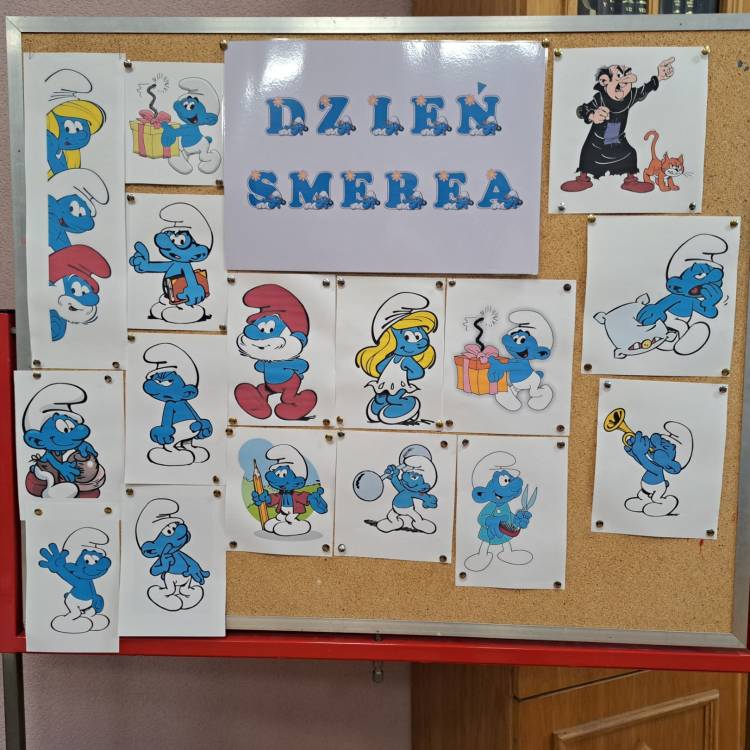 DZIEŃ SMERFA W SIEWIERSKIEJ BIBLIOTECE Z PRZEDSZKOLAKAMI Z NIEPUBLICZNEGO PRZEDSZKOLA I ŻŁOBKA ŚWIAT DZIECKA W SIEWIERZU